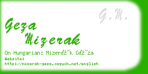 geza mizerak business card